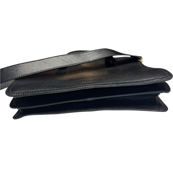 Fossil Elegant Black Leather Handbag gold hardware - Picture 6 of 12